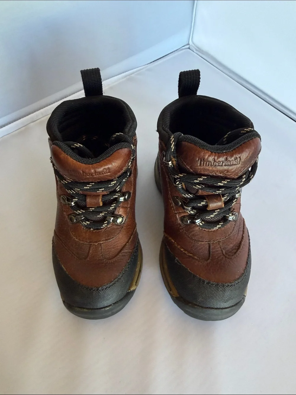 Kids Brown Leather Hiking Boots - Durable Trail Shoes